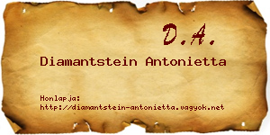 Diamantstein Antonietta névjegykártya