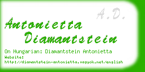 antonietta diamantstein business card